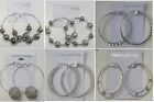 Wholesale Fashion Jewelry Lots 6 Pairs Round Style Hoop Silver Earrings