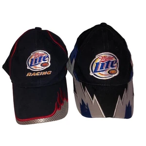 De Colección Juego de 2 Gorra Ajustable Rusty Wallace #2 Miller Lite Racing NASCAR Azul - Imagen 1 de 19