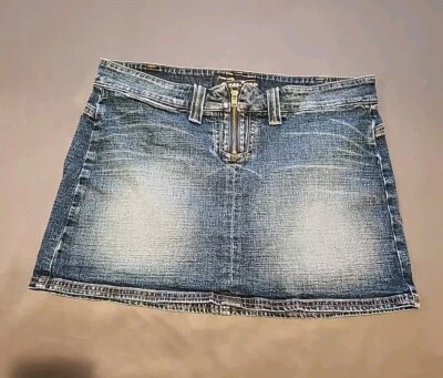 Guess Jeans Original Mini Denim Skirt Front Zip  Foto 1 de 4