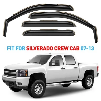 Дефлекторы боковых окон защита от дождя для Chevy Silverado 2007-2013 годов выпуска с двойной кабиной - Изображение 1 из 4