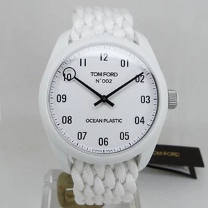 TOM FORD Watch TF0120233779 N.002 Ocean Plastic White dial Quartz 42mm 100M Mens - Picture 1 of 5