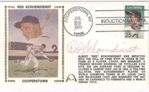 Red Schoendienst Autographed Hall of Fame 1989 Postmark Gateway Silk Cachet - Picture 1 of 2