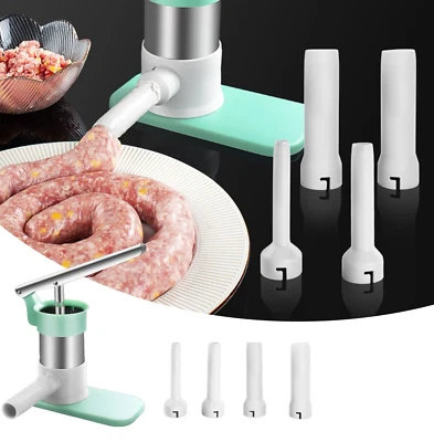 Lever Design Sausage Stuffer/Meatball Maker with 4 Size Tubes 13, 18, 23 & 28mm - Image 1 of 4