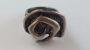 SILPADA 925 Sterling Silver Oxidized Rose Spiral Swirl Ring Sz 7 R1927 FREE SHIP - Picture 1 of 5