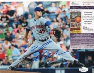 ZACK WHEELER NEW YORK METS SIGNED AUTOGRAPHED 8X10 PHOTO SMEARED JSA J01165 - Picture 1 of 1