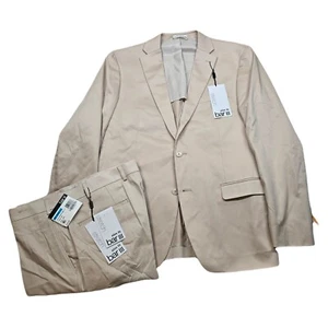 Bar III Tan Cotton Suit Mens 44L Slim Fit 2 Piece 36x34 Pants Stretch $495 - Picture 1 of 15