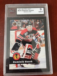 91-92 PROSET ROOKIE - DOMINIK HASEK RC #529 GRADED KSA 9 MINT - BLACKHAWKS - Bild 1 von 1