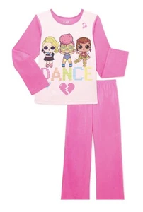 LOL SUPRISE ~Dance Heart ~ 2 Pc Flannel Pajama Set Girls Size 7/8 NEW - Picture 1 of 3