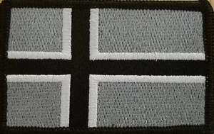 Parche de bandera de Noruega con sujetador de marca VELCRO® táctico moral nórdica negro y gris - Imagen 1 de 1