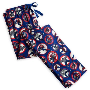 MARVEL Comics Lounge Pants Men Flannel Avengers Pajamas PJS Disney Store CPT. AM - Picture 1 of 3