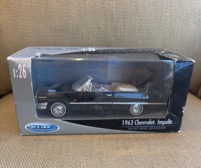 Welly 1963 1:26 Scale Chevrolet Impala Car Black/White/New in Box/Never Opened - Image 1 of 3
