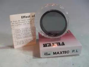 Filtro P.L polarizzatore Maxtec 46MM in confezione originale e custodia gioiello - Foto 1 di 1