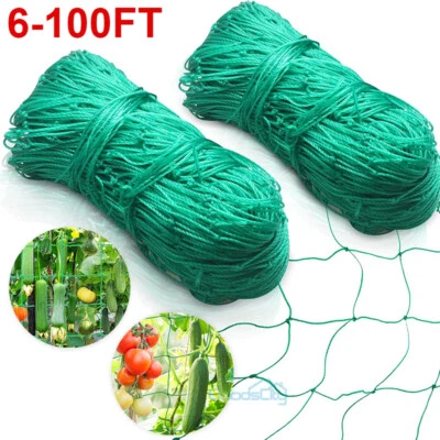 6-100FT Plant Trellis Netting Garden Heavy Duty Polyester Climbing Grow Net Mesh - Image 1 of 4