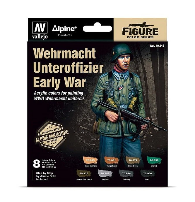 Vallejo 70.246 - Farb-Set Wehrmacht Unteroffizier, früh, 8 x 17ml