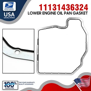 Lower Engine Oil Pan Gasket 11131436324 For BMW 530i 540i 740i 740iL NEW - Picture 1 of 8