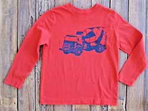 Hanna Andersson Shirt Tee US 5 (110 cm) Cement Truck Orange Boys 100% Cotton - Picture 1 of 6