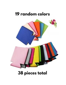 Lata plegable de neopreno en blanco Coolie, 19 colores múltiples, 12 oz - Imagen 1 de 2