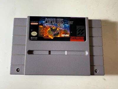 Populous Super Nintendo SNES Oficial Original, Auténtico, OEM, Probado y Funciona Foto 1 de 3