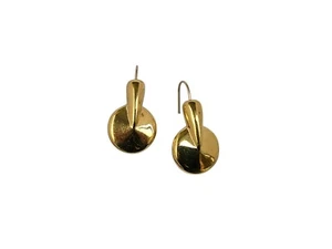 Monet Shiny Gold Tone Geometric Drop Post Earrings - Picture 1 of 6