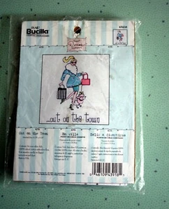 Bucilla Plaid 2006 OUT ON THE TOWN Counted Cross Stitch Kit #43918 NEW FREE SHIP - Picture 1 of 5