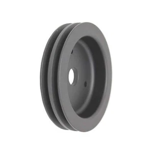 Black Short Water Pump Double-Groove Aluminum Crankshaft Pulley for Chevy BB - Foto 1 di 1