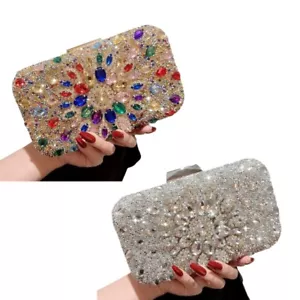 Rhinestone Evening Bag Elegant Lady Purse Party Banquet Wedding for Girl - Picture 1 of 10