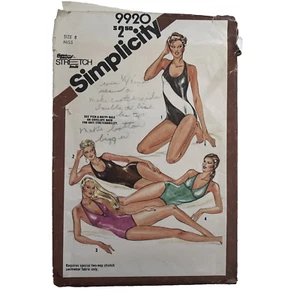 Vintage Simplicity 9920 Swimsuit Sewing Pattern size 8 Womens 4 Summer Styles - Picture 1 of 2