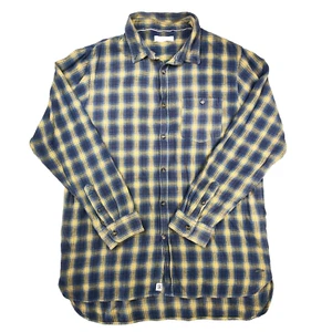 ALLGOOD Shirt Men's Button Up Size XL Flanno Long Sleeve Boho Skater Collared - Foto 1 di 9