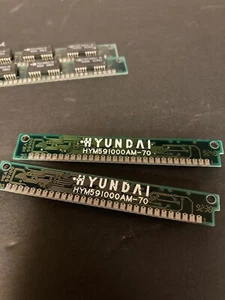 lot of 4 Vintage Hyundai HYM591000AM-70 1MB 30Pin Memory 30-pin SIMM Total - Picture 1 of 1