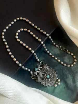 Цветочный птица дизайн антикварная подвеска ожерелье - Изображение 1 из 2