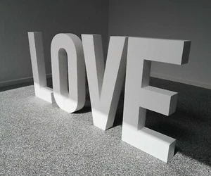 Schriftzug 80 cm LOVE festliche Atmosphäre Hochzeit Styropor Hochzeitsdekoration - Bild 1 von 7