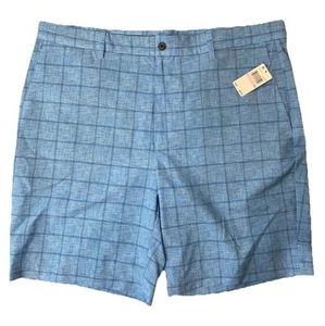 Pantalones Cortos PGA Tour Para Hombre Talla 38 Elastizados Fácil Cuidado Azul Golf Cuadros NUEVO Caminando Papá - Imagen 1 de 5