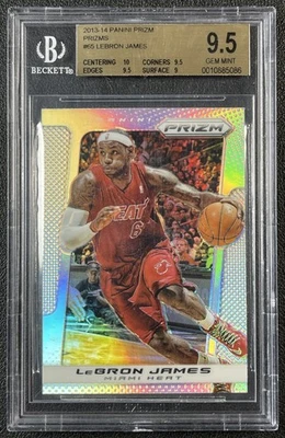 LEBRON JAMES BGS 9,5 2013-14 PANINI PRIZM #65 SILVER PRIZMS HEAT 5086 Foto 1 de 2