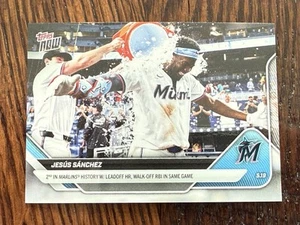 Tarjeta Jesus Sanchez Leadoff HR & Walk-Off RBI 2025 MLB Topps AHORA 196 Marlins - Imagen 1 de 2
