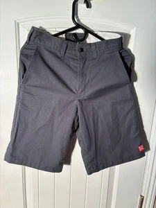 Vans Red Kap Shorts Regular 28 Gray Flat Front Pockets Workwear Skateboard TS1 - Picture 1 of 5