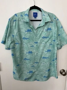 Guy Harvey Herren Performance Angeln Kurzarm Button Down Größe Large - Bild 1 von 4