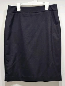 Calvin Klein Black Invisible Fit Straight Pencil Lined Skirt  Career Sz 6 - Picture 1 of 3