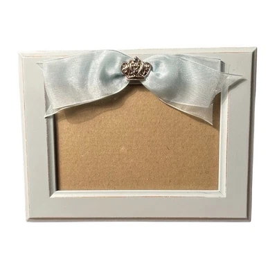 Marco de fotos de madera azul Lawrence marco de fotos pequeño príncipe bebé niño real nuevo Foto 1 de 4