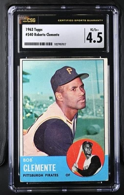 1963 Topps Roberto Bob Clemente #540 HOF CSG 4.5 - Image 1 of 2