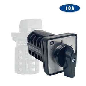 Interruptor de leva giratoria 10A perilla selectora de conversión de transferencia universal de 3 posiciones LW8 - Imagen 1 de 18