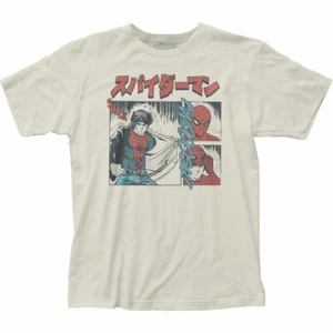 Spider-Man The Manga T Shirt Mens Licensed Marvel Superhero Avengers Tee White - Picture 1 of 2