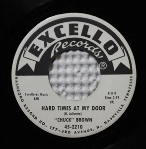 CHUCK BROWN Hard Time Lover's Land Orig '62 EXCELLO R&B Soul Vinyl 45 VG++ - Foto 1 di 1