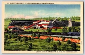 Postcard - Anthracite Coal Breaker - Locust Summit - Mt Carmel & Shenandoah PA - Picture 1 of 2