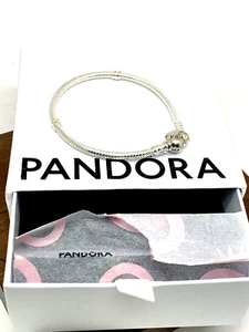 Pulsera para mujer Pandora corazón plata de ley .925 con caja tamaño muñeca 6"" - Imagen 1 de 10