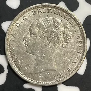 1885 Great Britain 3 Pence Threepence Lot#T1143 Silver! Nice! - Picture 1 of 2