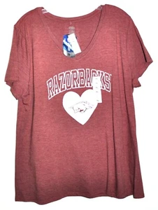Camiseta para mujer Arkansas Razorbacks antigua azul marino cuello en V talla XL NUEVA SIN ETIQUETAS - Imagen 1 de 3