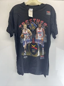Vintage 1992 USA Dream Team Larry Bird Magic Johnson Together At Last Shirt WoW! - Picture 1 of 8