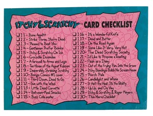 The Simpsons 1993 Itchy and Scratchy 30 card set
