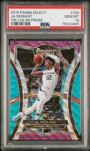 2019-20 Panini Select Premier Level Tri-Color Prizm #120 Ja Morant RC PSA 10 - Picture 1 of 2