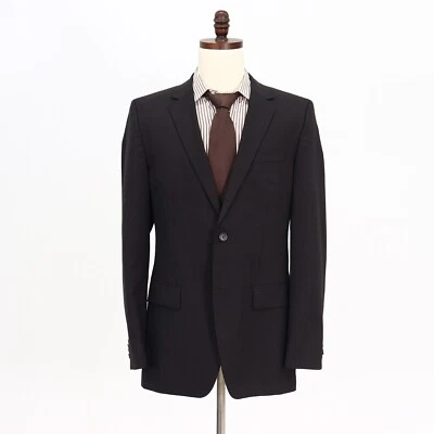 Abrigo Blazer Chaqueta Hugo Boss 42L Marrón Deportivo Rayas Lana 2B Foto 1 de 4